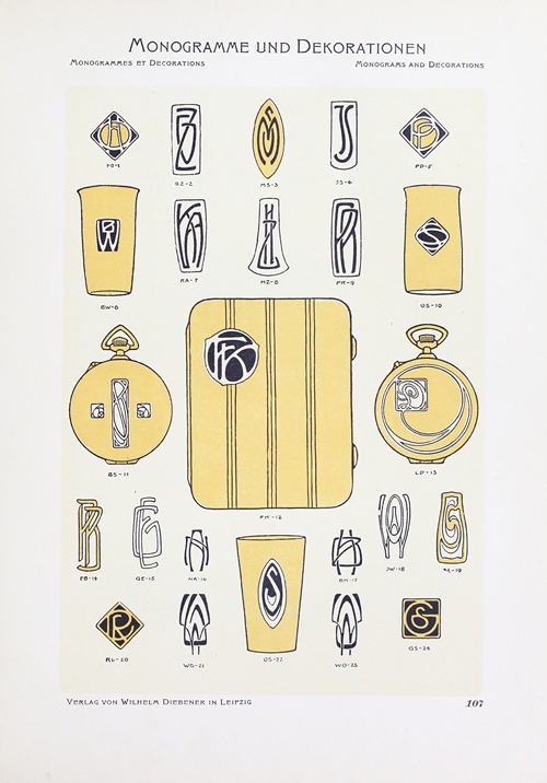 Monogrammes und Dekorationen Pl.107