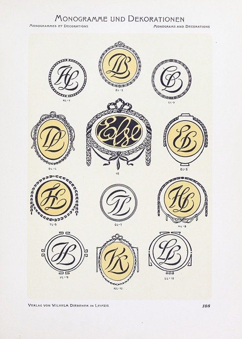Monogrammes und Dekorationen Pl.108