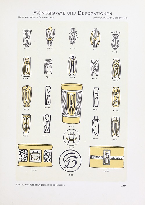 Monogrammes und Dekorationen Pl.110