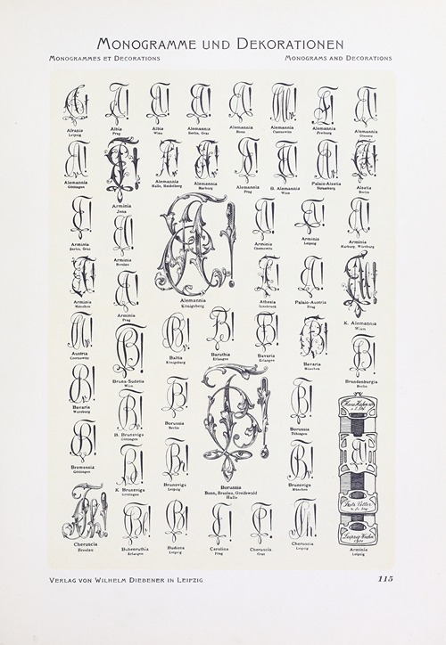 Monogrammes und Dekorationen Pl.115