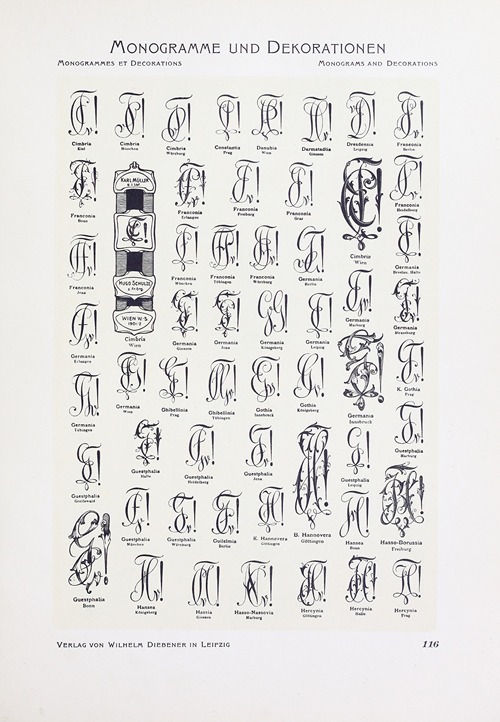Monogrammes und Dekorationen Pl.116