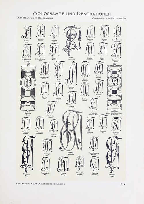 Monogrammes und Dekorationen Pl.118