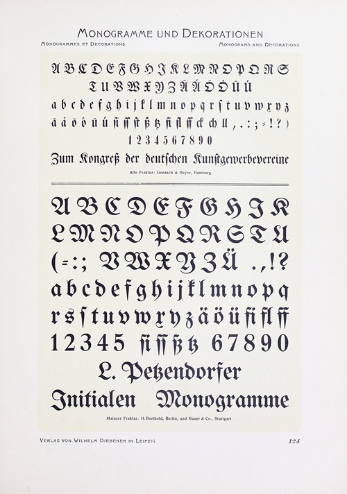 Monogrammes und Dekorationen Pl.124