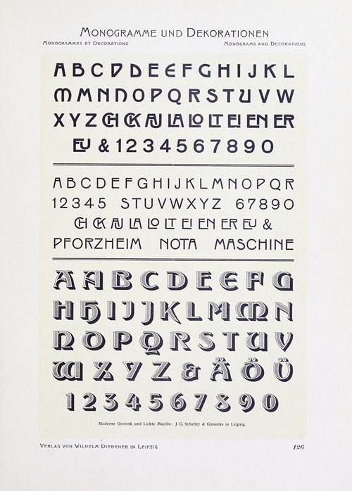 Monogrammes und Dekorationen Pl.126