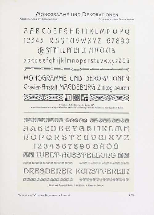 Monogrammes und Dekorationen Pl.128