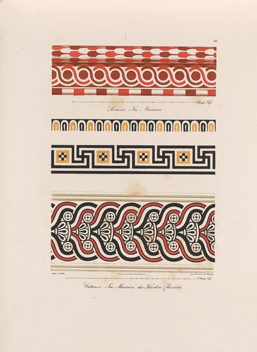 Ornamente aller klassischen Kunst-Epochen nach den Originalien in ihren eigenthümlichen Farben Pl.016