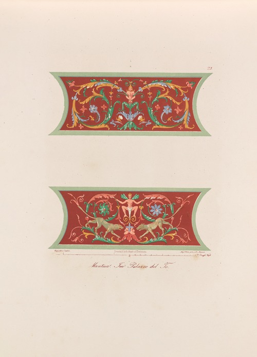 Ornamente aller klassischen Kunst-Epochen nach den Originalien in ihren eigenthümlichen Farben Pl.023
