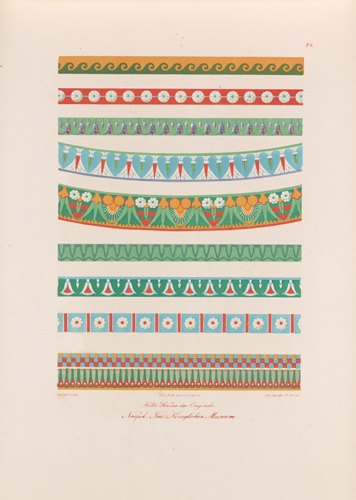Ornamente aller klassischen Kunst-Epochen nach den Originalien in ihren eigenthümlichen Farben Pl.024