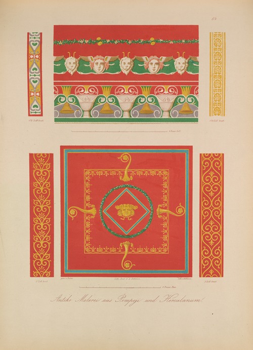 Ornamente aller klassischen Kunst-Epochen nach den Originalien in ihren eigenthümlichen Farben Pl.064