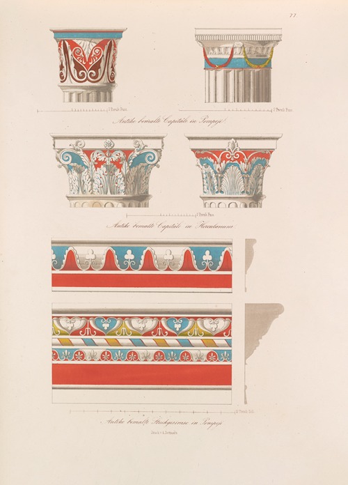 Ornamente aller klassischen Kunst-Epochen nach den Originalien in ihren eigenthümlichen Farben Pl.077