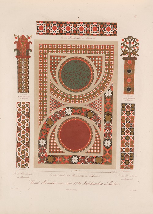Ornamente aller klassischen Kunst-Epochen nach den Originalien in ihren eigenthümlichen Farben Pl.088