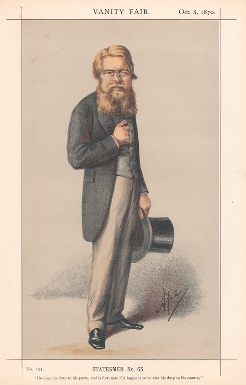 Chancellors of Exchequer. Statesmen No.65 ‘He does his duty of his party…..’. Nothcote. 8 October 1870