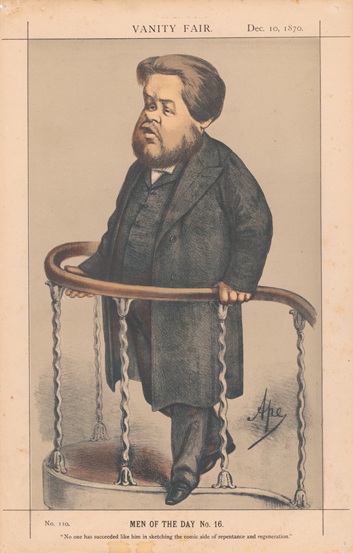 Clergy. ‘No one has suceeded like him in sketching the comic side of repentance and regeneration’. Charles Spurgeon. 10 December 1870