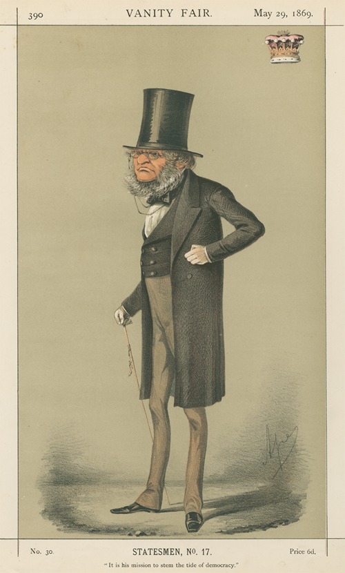 Prime Ministers – ‘It is his mission to stem the tide of democracy.’ The Earl of Derby. 29 May 1869