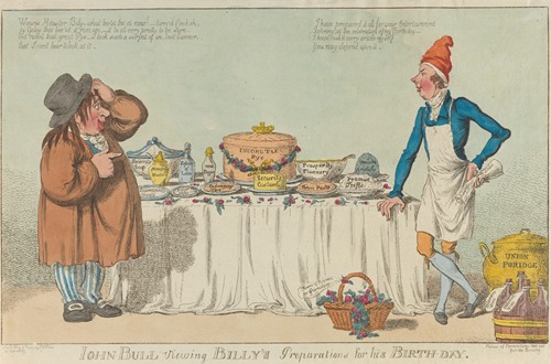 John Bull Viewing Billy’s Preparations for His Birthday