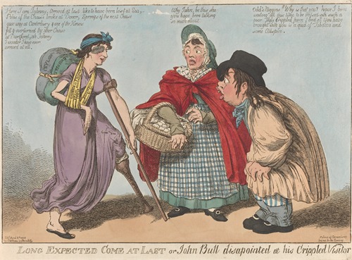 Long Expected Come at Last or John Bull Disappointed at His Crippled Visitor