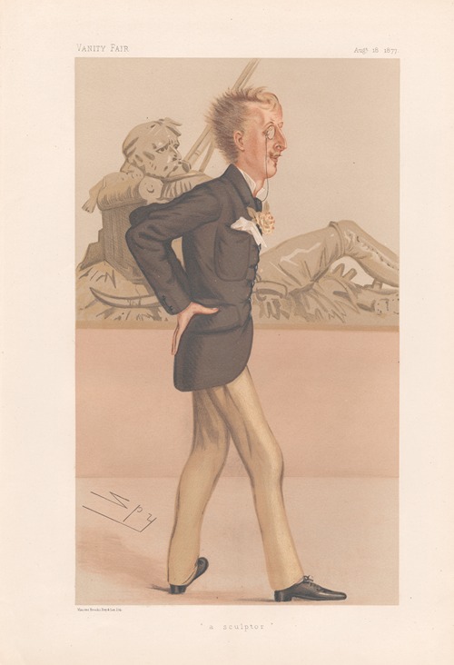 Artists. ‘a Sculpture’. Lord Ronld Charles Sutherland Levenson Gower. 18 August 1877