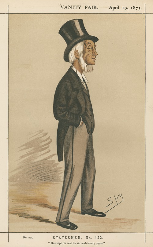 Politicians – ‘Has kept his seat for six-and twenty years’. The Rt. Hon. Thomas Emerson Headlam. April 19, 1873