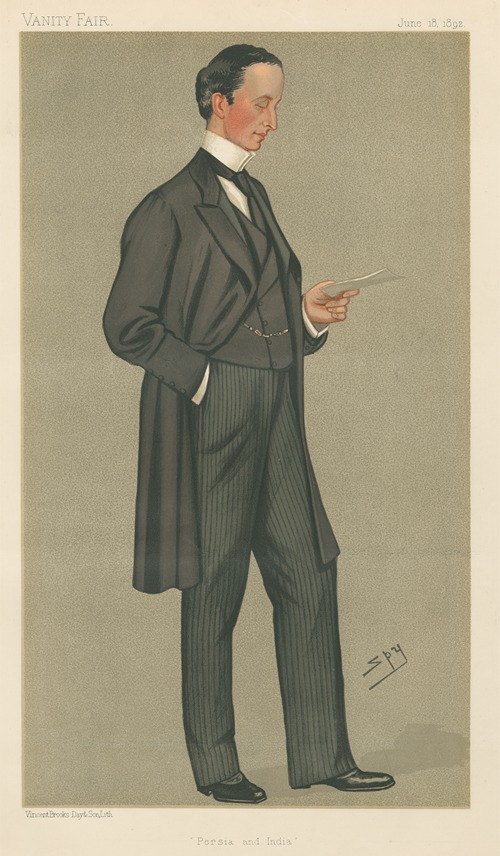 Politicians – ‘Persia and India’. The Hon. George Nathaniel Curzon. June 18, 1892