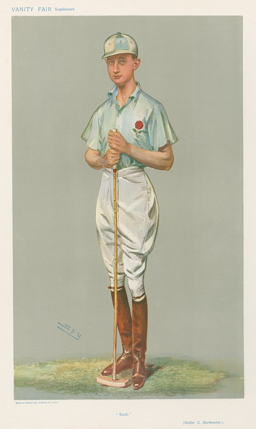 Polo Players – ‘Buck’. Mr. Walter S. Buckmaster. 4 September 1907