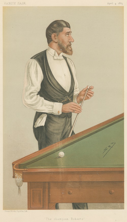 Sports, Miscellaneous Billiards; ‘The Champion Roberts’, Mr. John Roberts, Jr., April 4, 1885