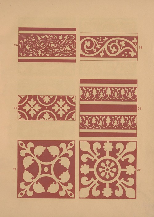 Examples of encaustic tiles - Artvee