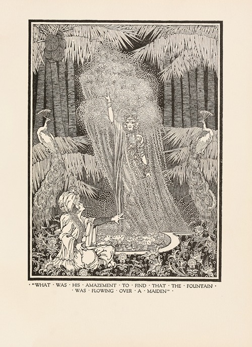 What was his amazement to find that the fountain was flowing over a maiden