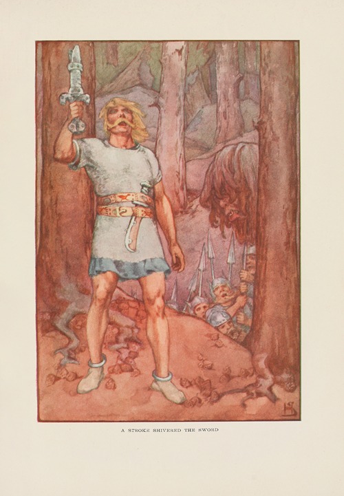 A stroke shivered the sword