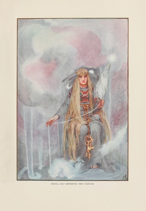 Freya sat spinning the clouds