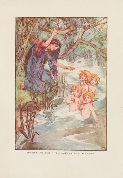 One touch for each with a magical wand of the Druids