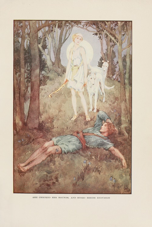 She checked her hounds, and stood beside Endymion