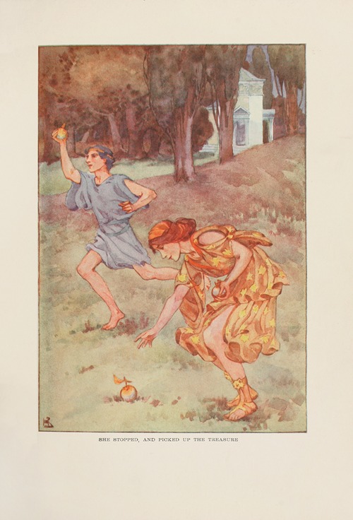She stopped, and picked up the treasure