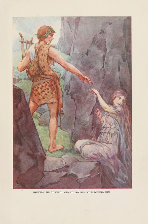 Swiftly he turned, and found his wife behind him