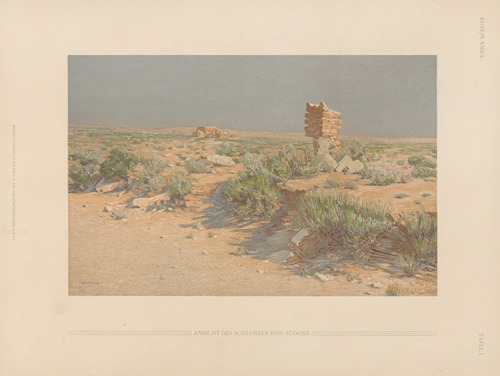 Ḳuṣejr ʻAmra; mit einer Karte von Arabia Petraea Pl.01