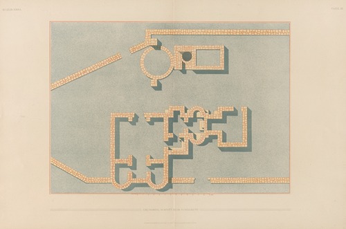 Ḳuṣejr ʻAmra; mit einer Karte von Arabia Petraea Pl.03