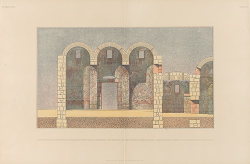 Ḳuṣejr ʻAmra; mit einer Karte von Arabia Petraea Pl.10