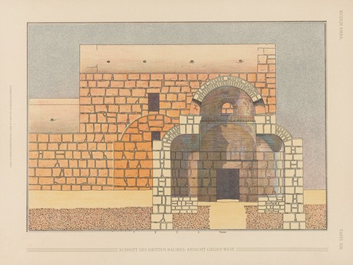 Ḳuṣejr ʻAmra; mit einer Karte von Arabia Petraea Pl.13