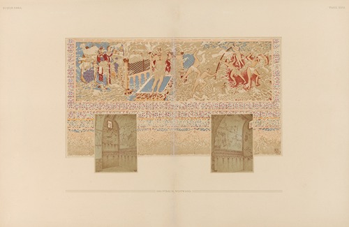 Ḳuṣejr ʻAmra; mit einer Karte von Arabia Petraea Pl.26