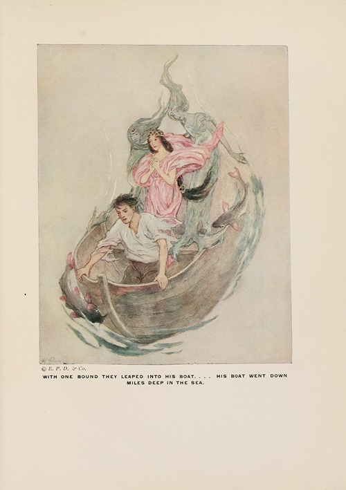 With one bound they leaped into his boat