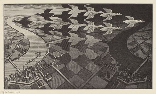 Prospectus voor de uitgave; P. Terpstra, Grafiek en tekeningen M.C. Escher
