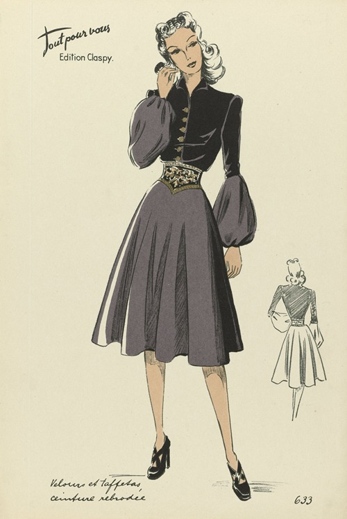 Tout pour vous, Edition Claspy, 1943, No. 633 ; Velours et taffetas