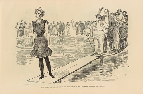The stout gentleman hoped he had found a secluded spot for the honeymoon