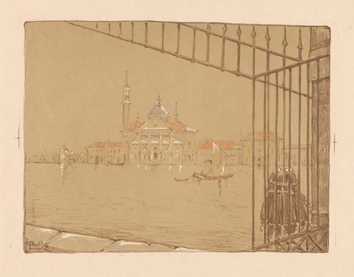 Gezicht op Venetië met de Chiesa di San Giorgio Maggiore