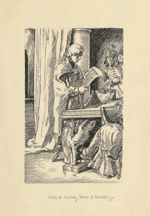 28. – He Was Standing by the Table, Holding Unrolled Scroll and Reading It