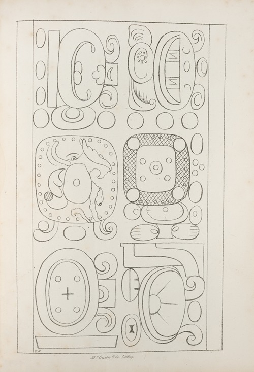 Six abstract designs.