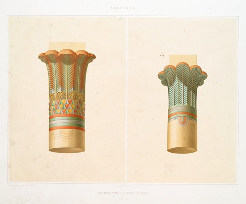 Architecture; chapiteaux dactyliformes (Temple de Philæ)