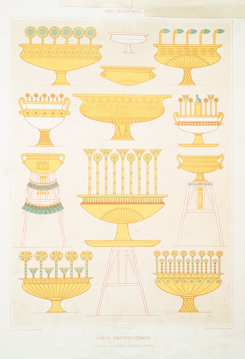 Art industriel; vases cratériformes (nécropole de Thèbes — XVIIIe. – XXe. dynasties)