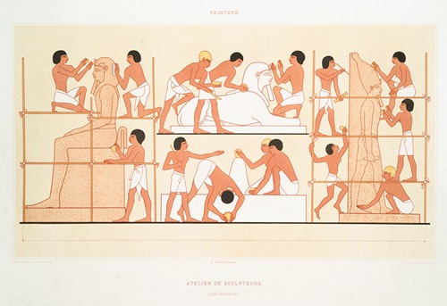 Peinture; atelier de sculpteurs (XVIIIe. dynastie)