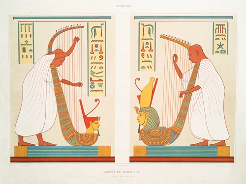 Peinture; bardes de Ramsès III (Thèbes — XXe. dynastie)