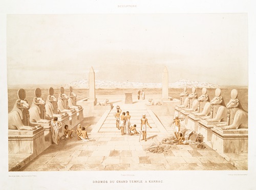 Sculpture; dromos du grand temple à Karnac